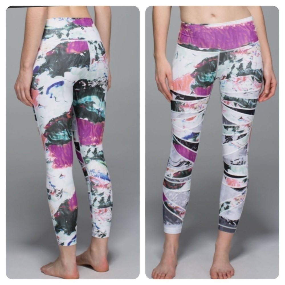 Lululemon High Times Pant tights leggings Pigment Wave Multi size 8